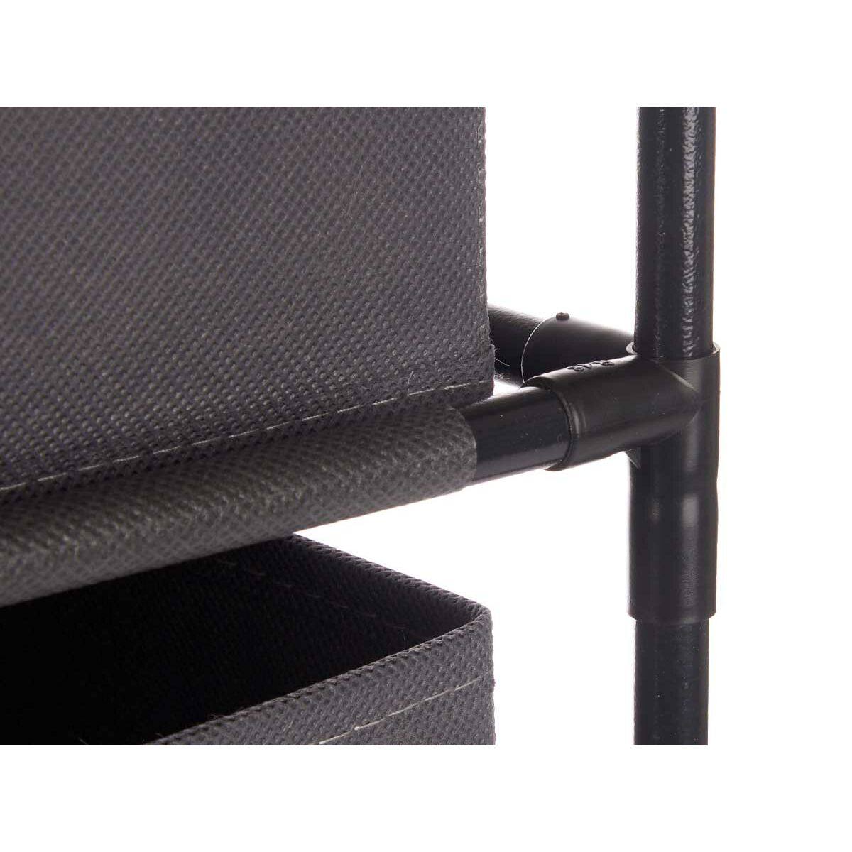 Shelves Kipit Black Grey Cloth polypropylene Iron Plastic 35 x 35 x 102 cm