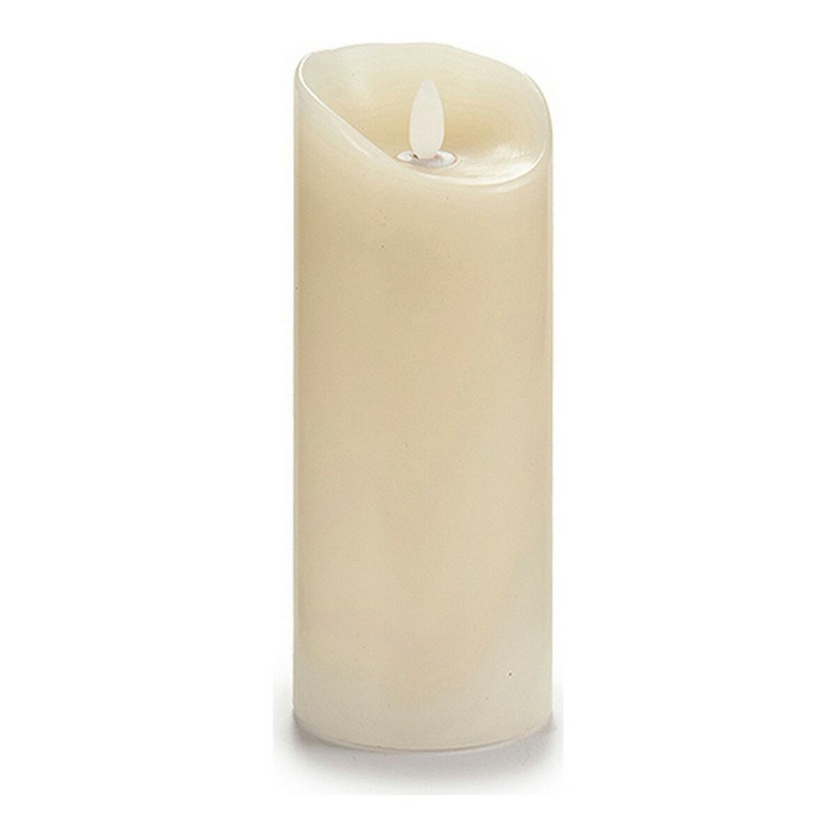LED Candle Cream Plastic Wax 10 x 21,5 x 10 cm LED Candle Cream Plastic Wax 10 x 21,5 x 10 cm