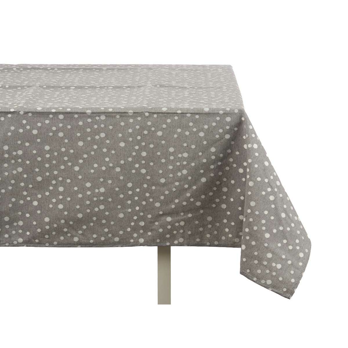 Tablecloth Kinvara BABEL GRIS 42 White Grey Jacquard