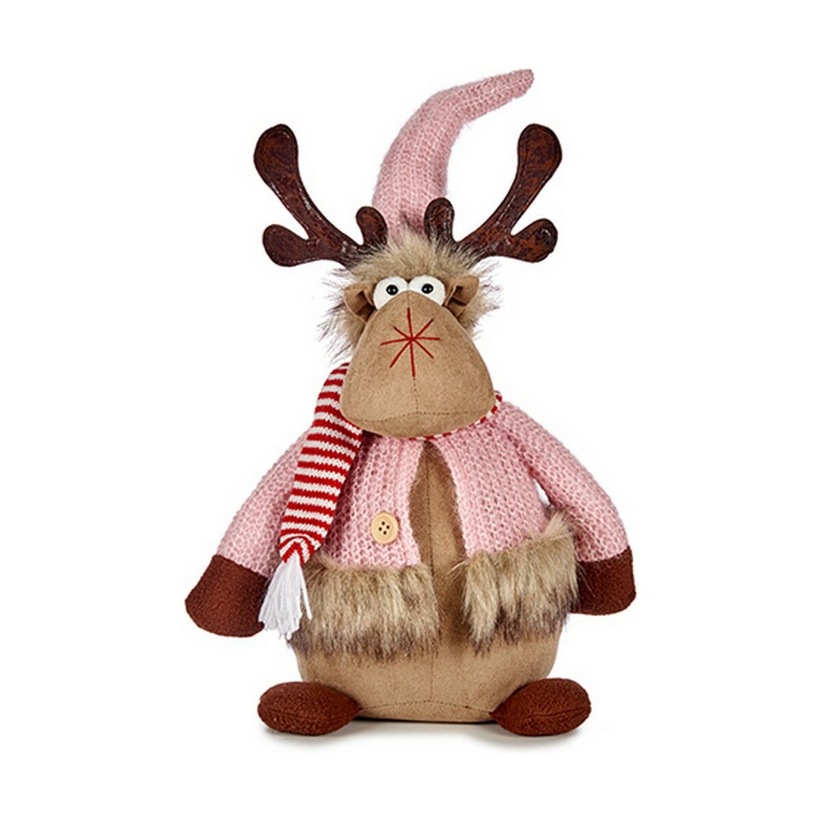 Christmas Reindeer Pink Brown 15 x 43 x 19 cm Christmas Reindeer Pink Brown 15 x 43 x 19 cm