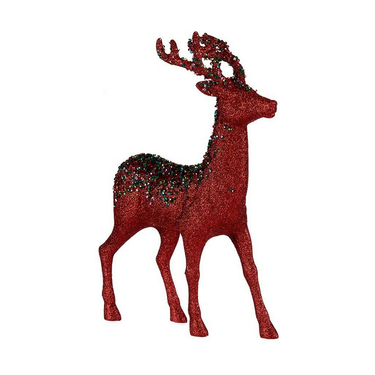 Decoration Medium Reindeer 15 x 45 x 30 cm Red Blue Fuchsia Plastic Decoration Medium Reindeer 15 x 45 x 30 cm Red Blue Fuchsia Plastic