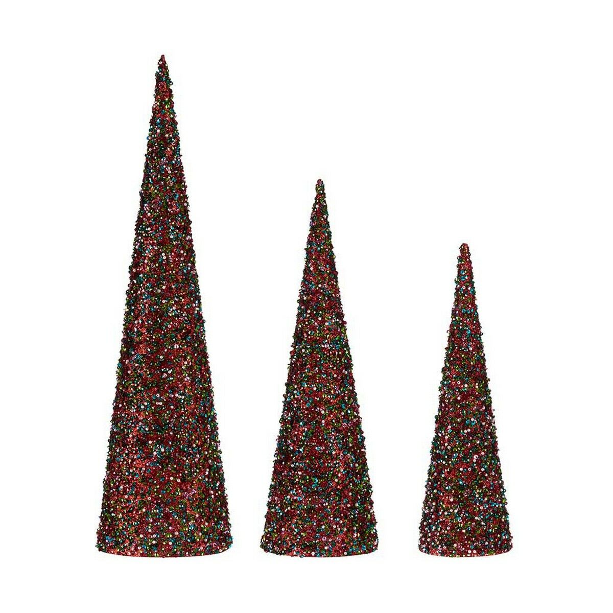 Decoration Cones Christmas Sequins 3 Pieces Blue Fuchsia Decoration Cones Christmas Sequins 3 Pieces Blue Fuchsia