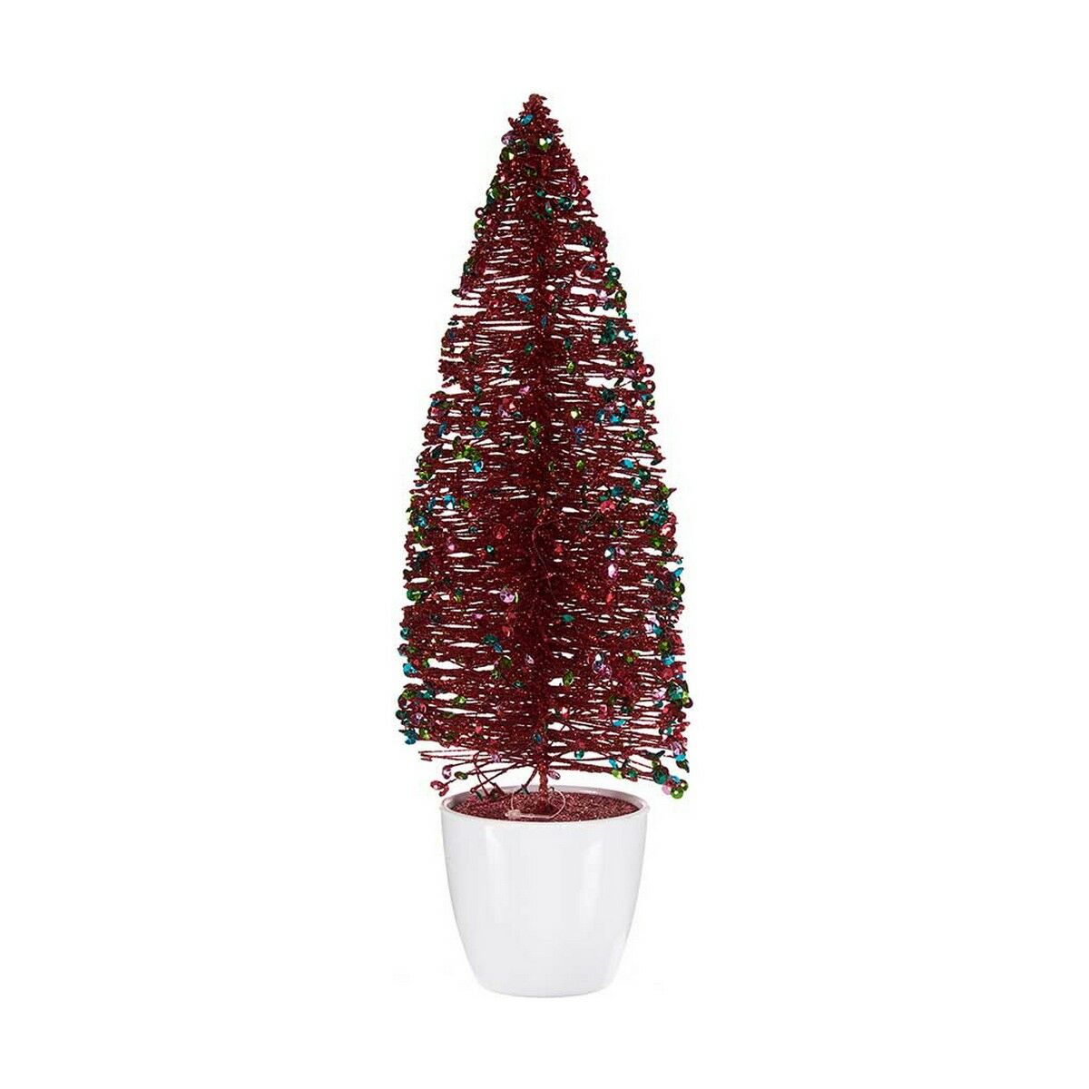 Christmas Tree Medium 10 x 33 x 10 cm Red Blue Golden Plastic Christmas Tree Medium 10 x 33 x 10 cm Red Blue Golden Plastic