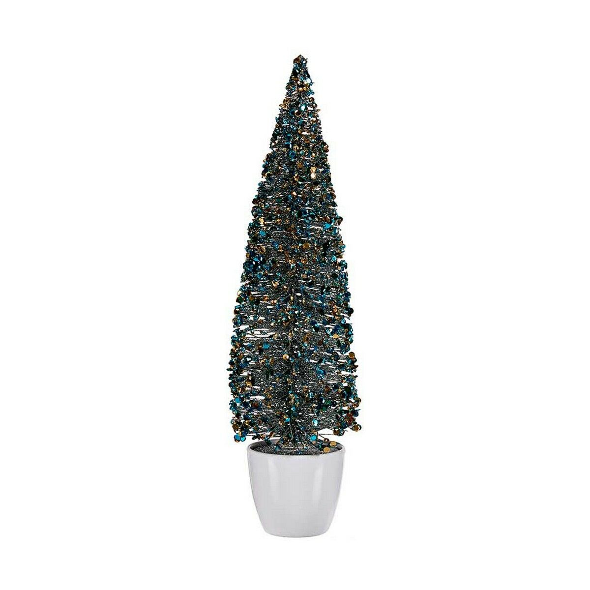 Christmas Tree Large 10 x 38 x 10 cm Blue Golden Plastic Christmas Tree Large 10 x 38 x 10 cm Blue Golden Plastic