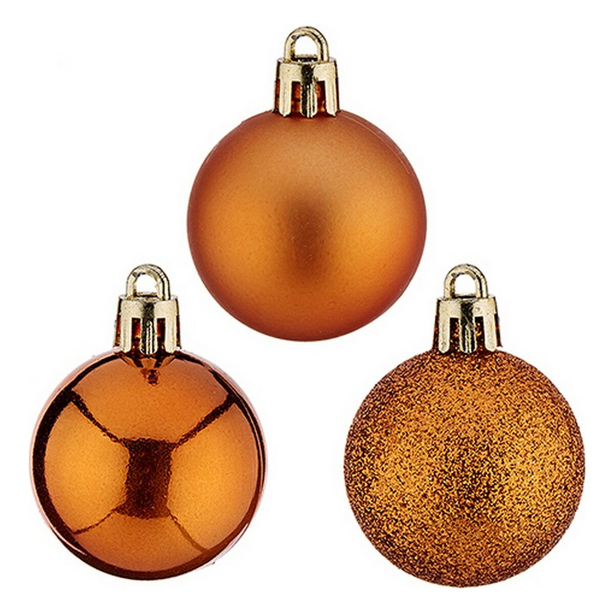 Christmas Baubles Krist+ HM20170-069 Orange Plastic  4 cm 12 Units