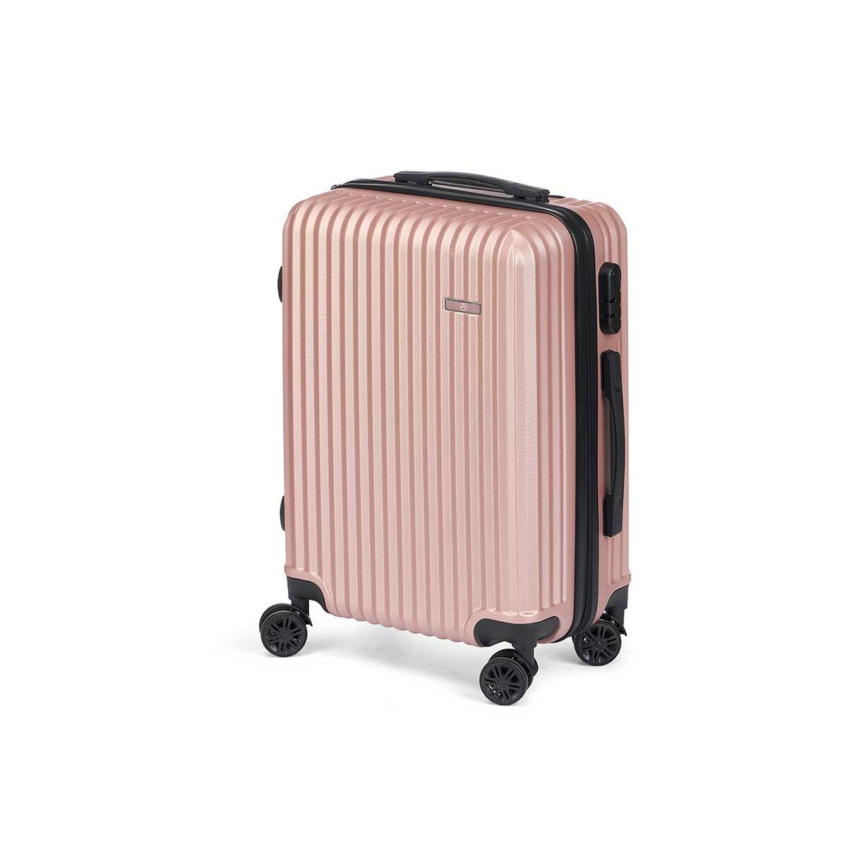 Cabin suitcase HT-017-R Pink 55 x 35 x 20 cm Stripes