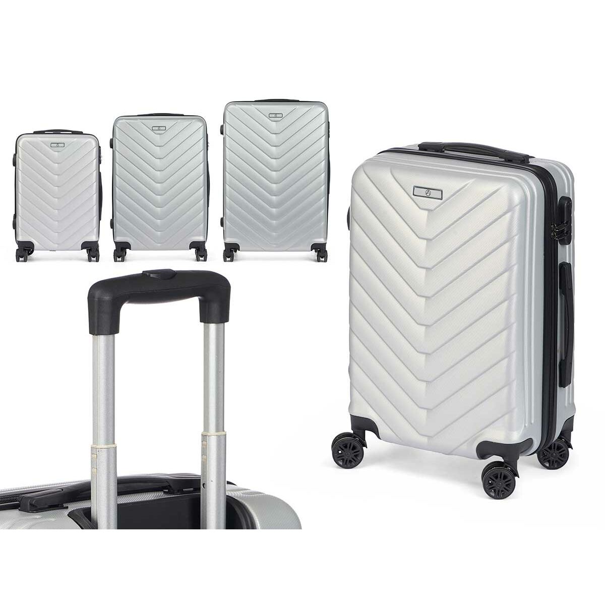 Set of suitcases Light grey 3 Pieces