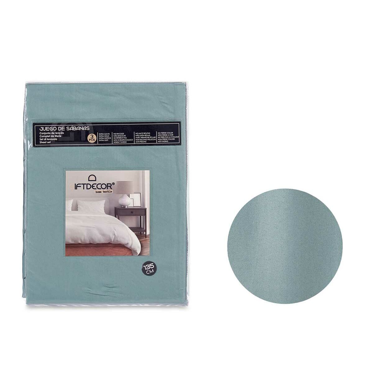 Bedding set Green Double 3 Pieces Bedding set Green Double 3 Pieces