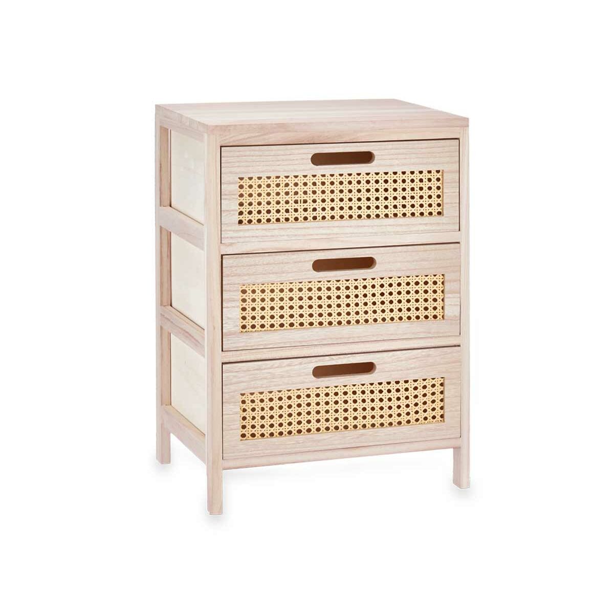 Chest of drawers Rattan Natural 40 x 58 x 29 cm 3 drawers Chest of drawers Rattan Natural 40 x 58 x 29 cm 3 drawers