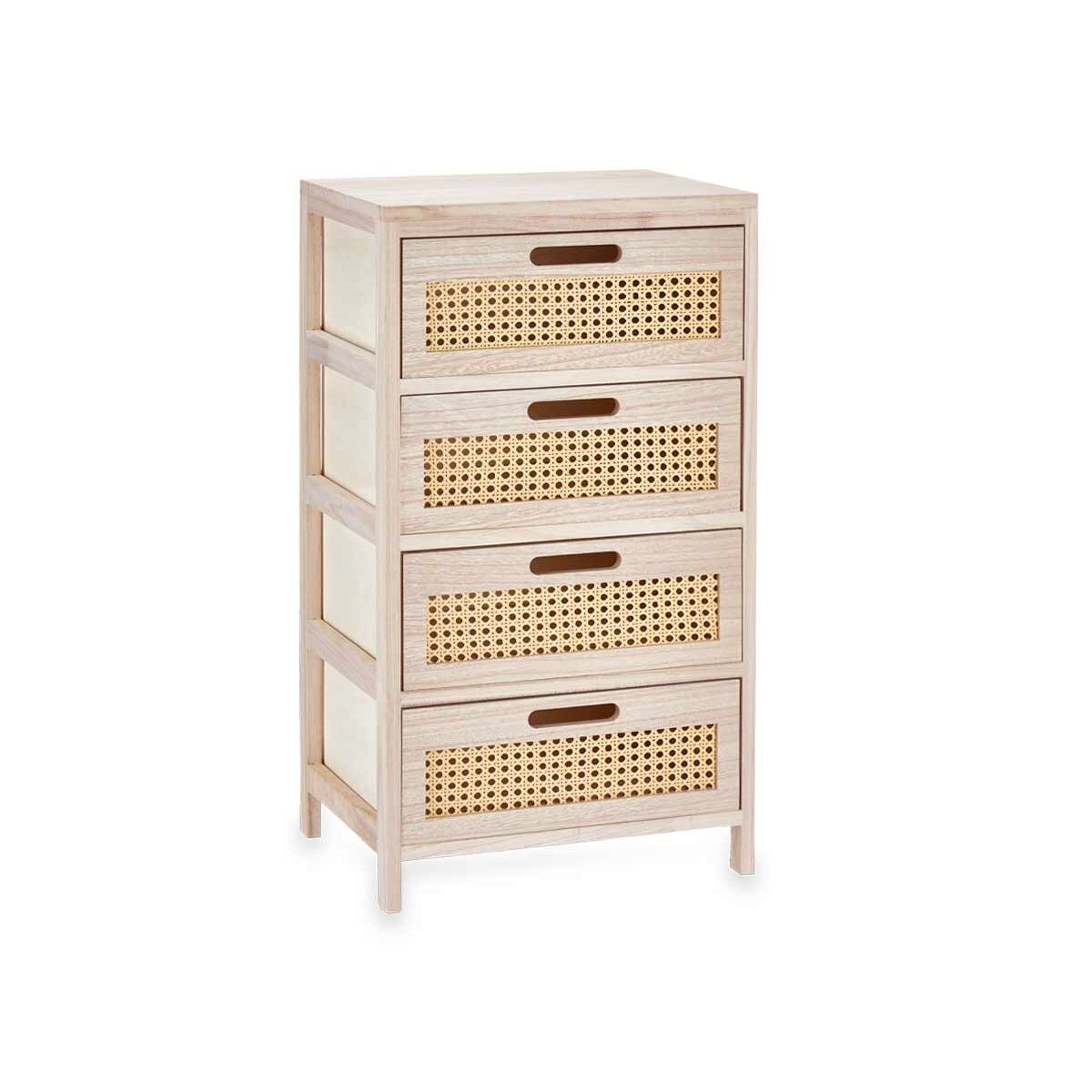 Chest of drawers Rattan Natural 40 x 73 x 29 cm 4 drawers Chest of drawers Rattan Natural 40 x 73 x 29 cm 4 drawers