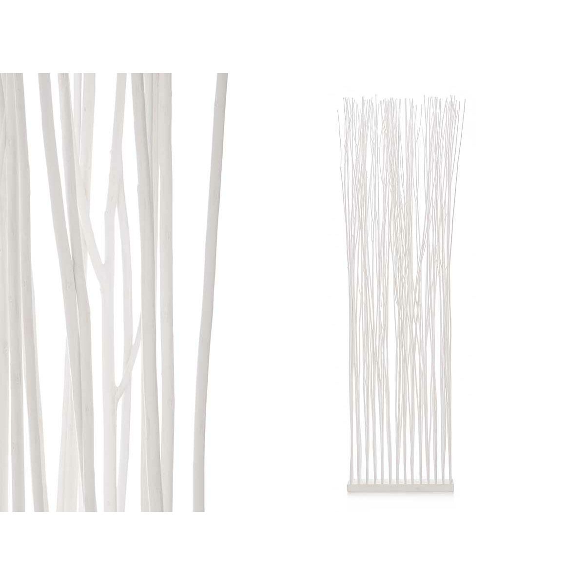 Folding screen Varas White Willow wood 50 x 185 x 12 cm
