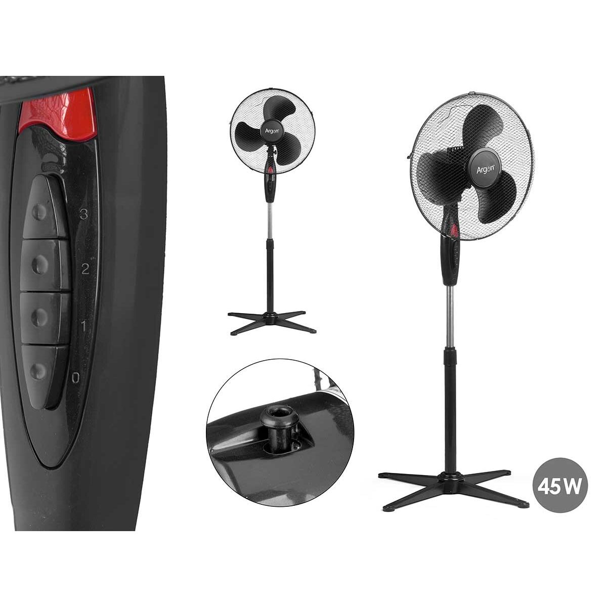 Freestanding Fan Argon Black 45 W