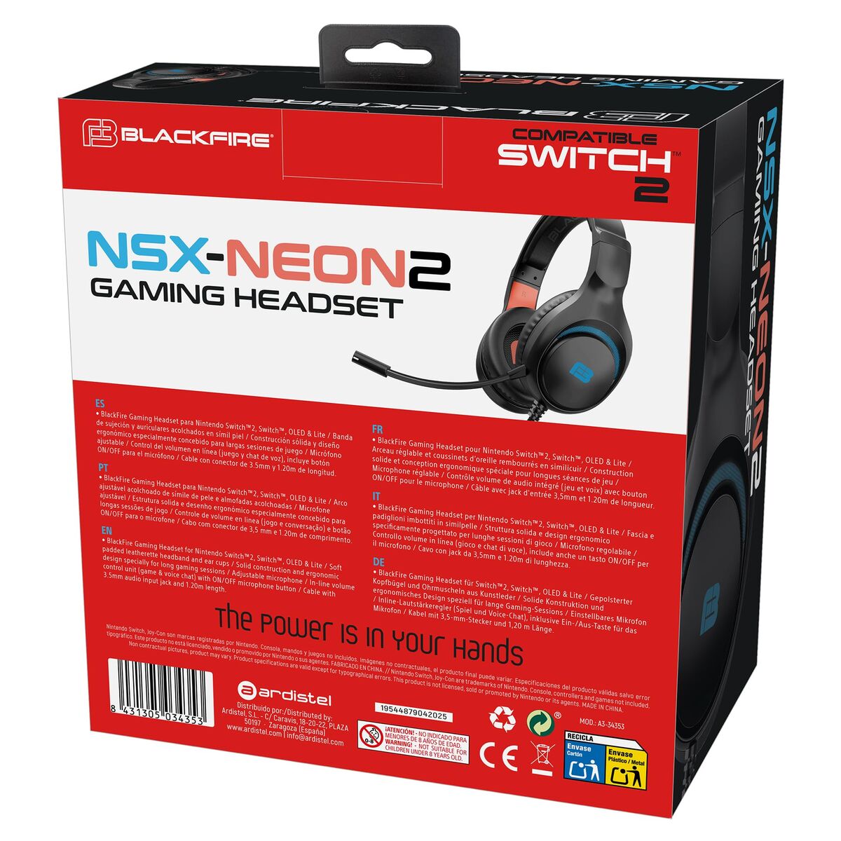 Headphones Ardistel 5034353 Black