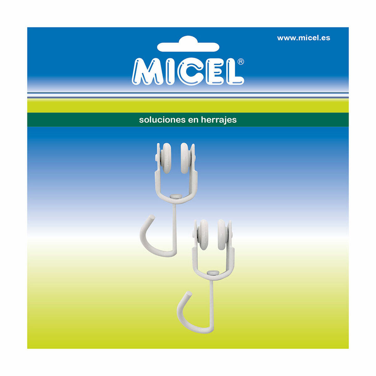 Curtain pulley Micel TLD18 Inside White 2 Units Curtain pulley Micel TLD18 Inside White 2 Units