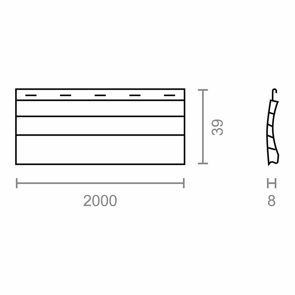 Slat for blind Micel pr24 Ivory PVC