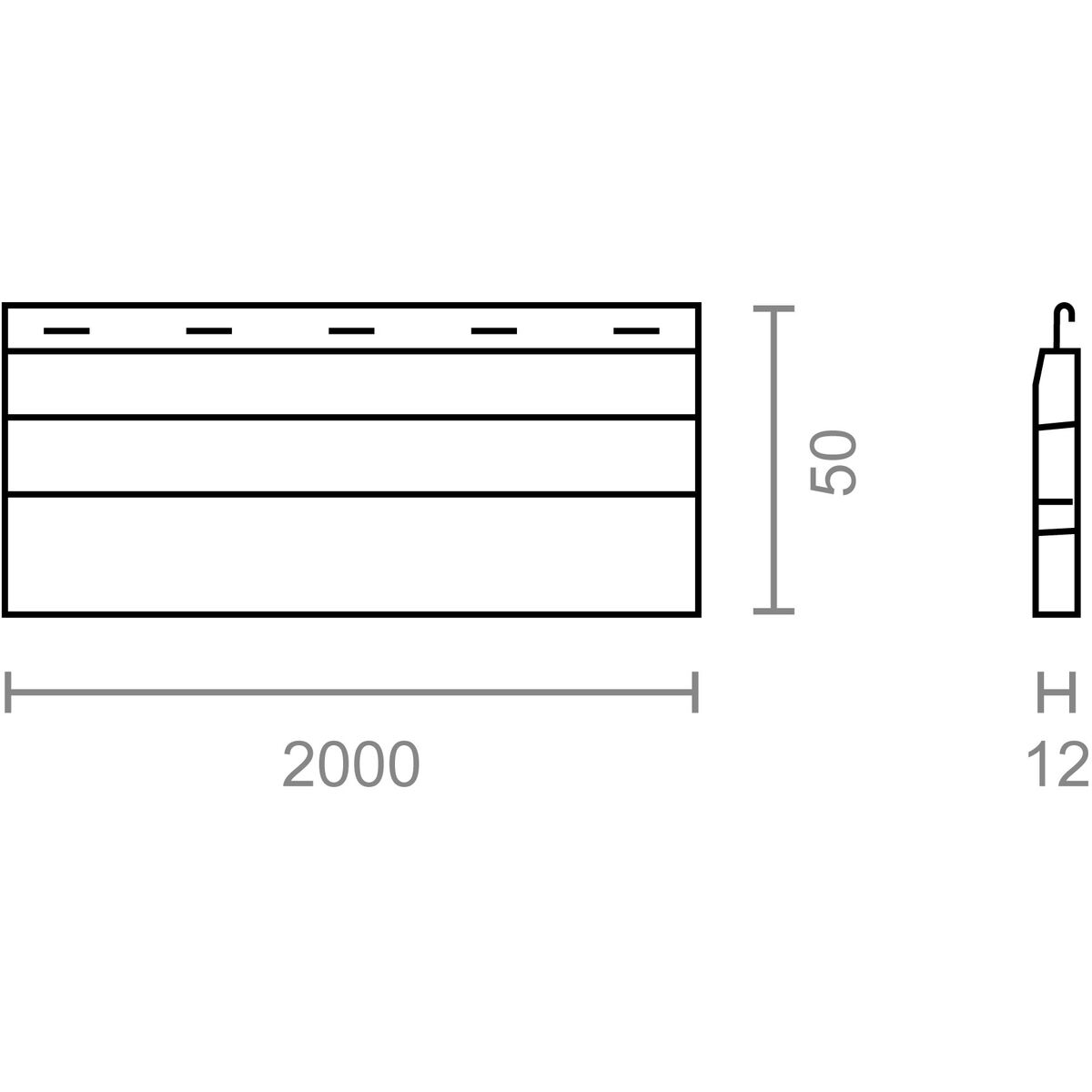 Slat for blind Micel PR24 Ivory PVC