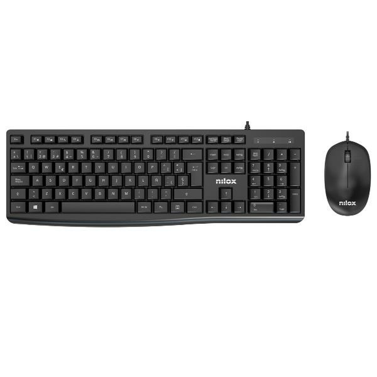 Keyboard and Mouse Nilox NXKME0012 Black Keyboard and Mouse Nilox NXKME0012 Black