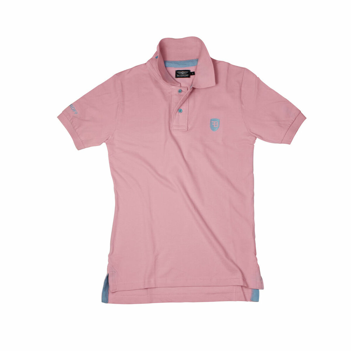 Mens Short Sleeve Polo Shirt Bobroff Pink