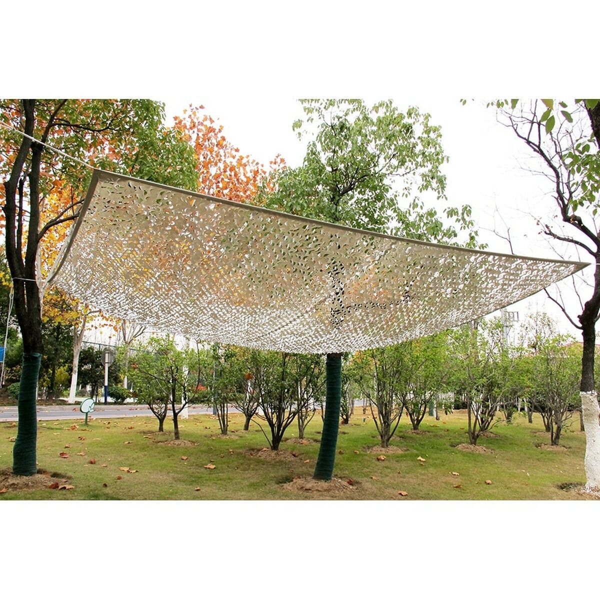Rectangular Shade Sail Faura White Grey 3 x 4 m Reversible Camouflage