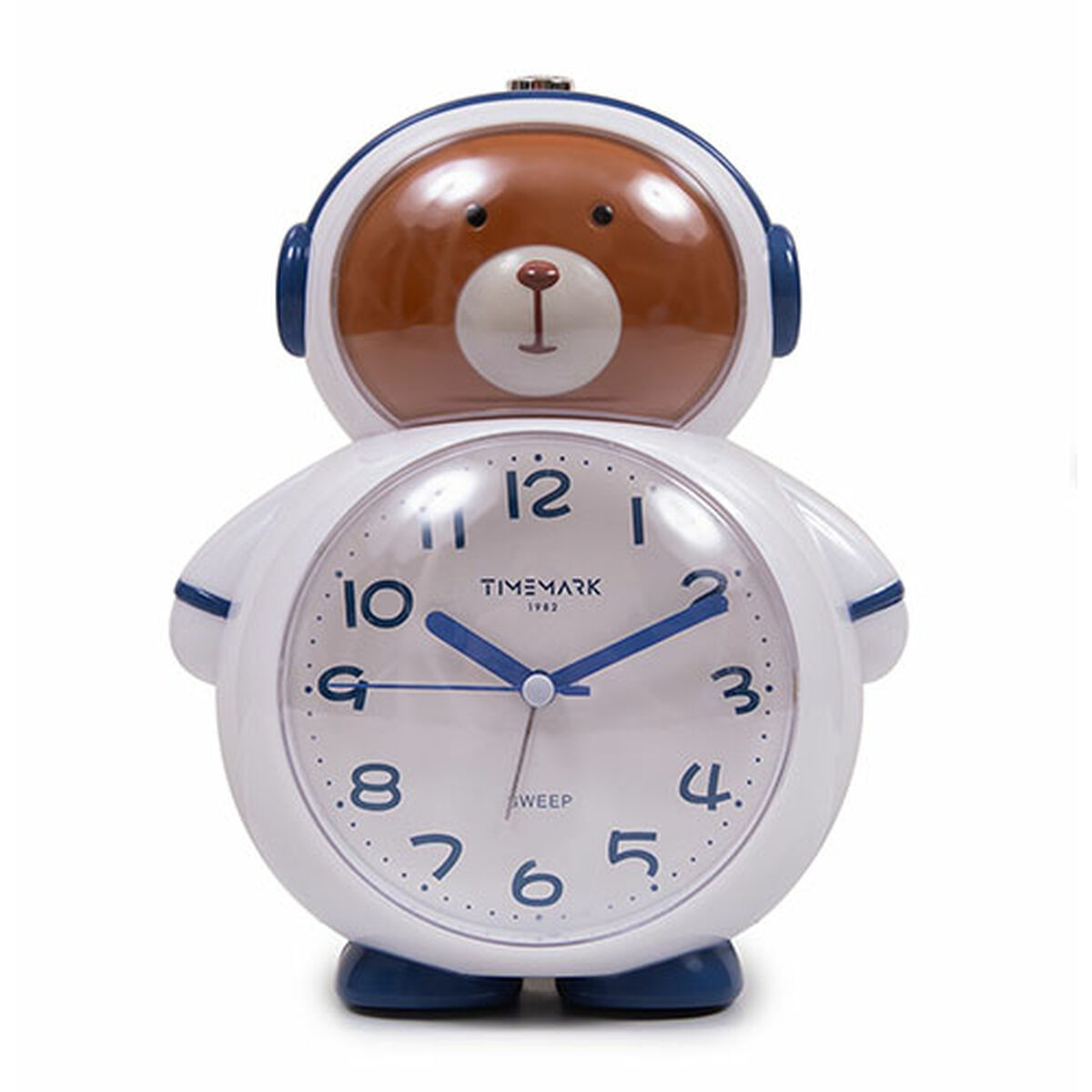 Analogue Alarm Clock Timemark Bear Astronaut Multicolour Plastic Analogue Alarm Clock Timemark Bear Astronaut Multicolour Plastic