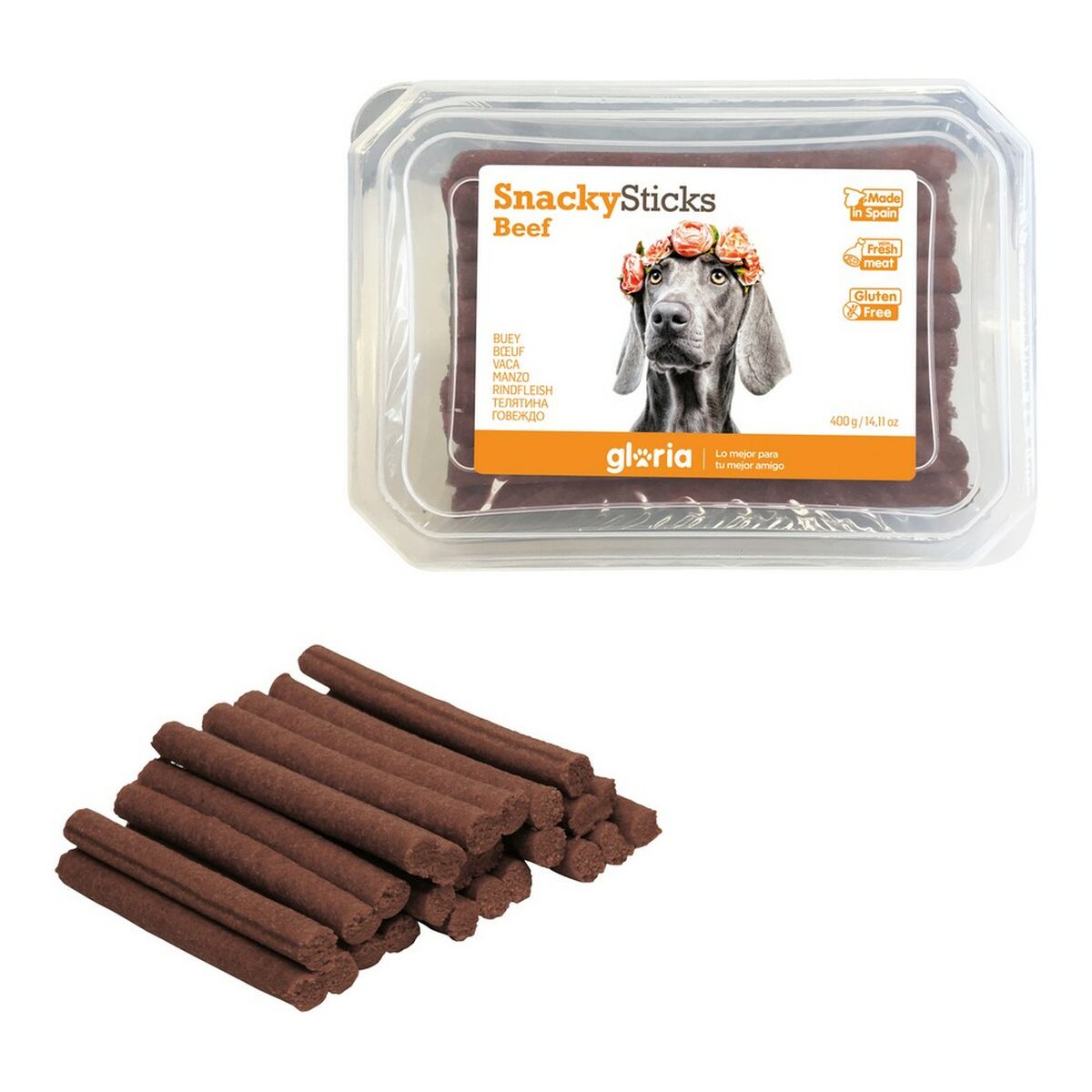Dog Snack Gloria Snackys Sticks Ox Small bars (350 g) Dog Snack Gloria Snackys Sticks Ox Small bars (350 g)