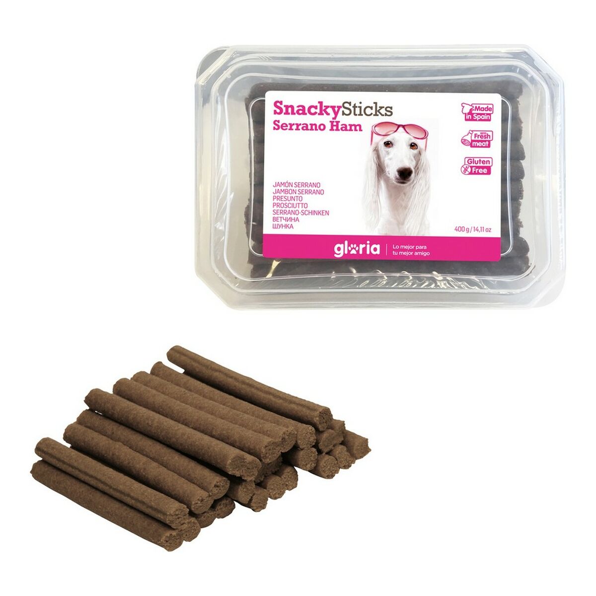Dog Snack Gloria Snackys Sticks Hamburgers Small bars (800 g) Dog Snack Gloria Snackys Sticks Hamburgers Small bars (800 g)
