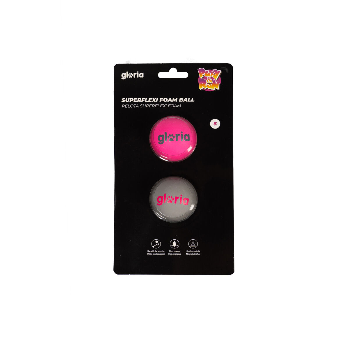Pet Ball Gloria PLAY AND RUN Grey Foam TPR S