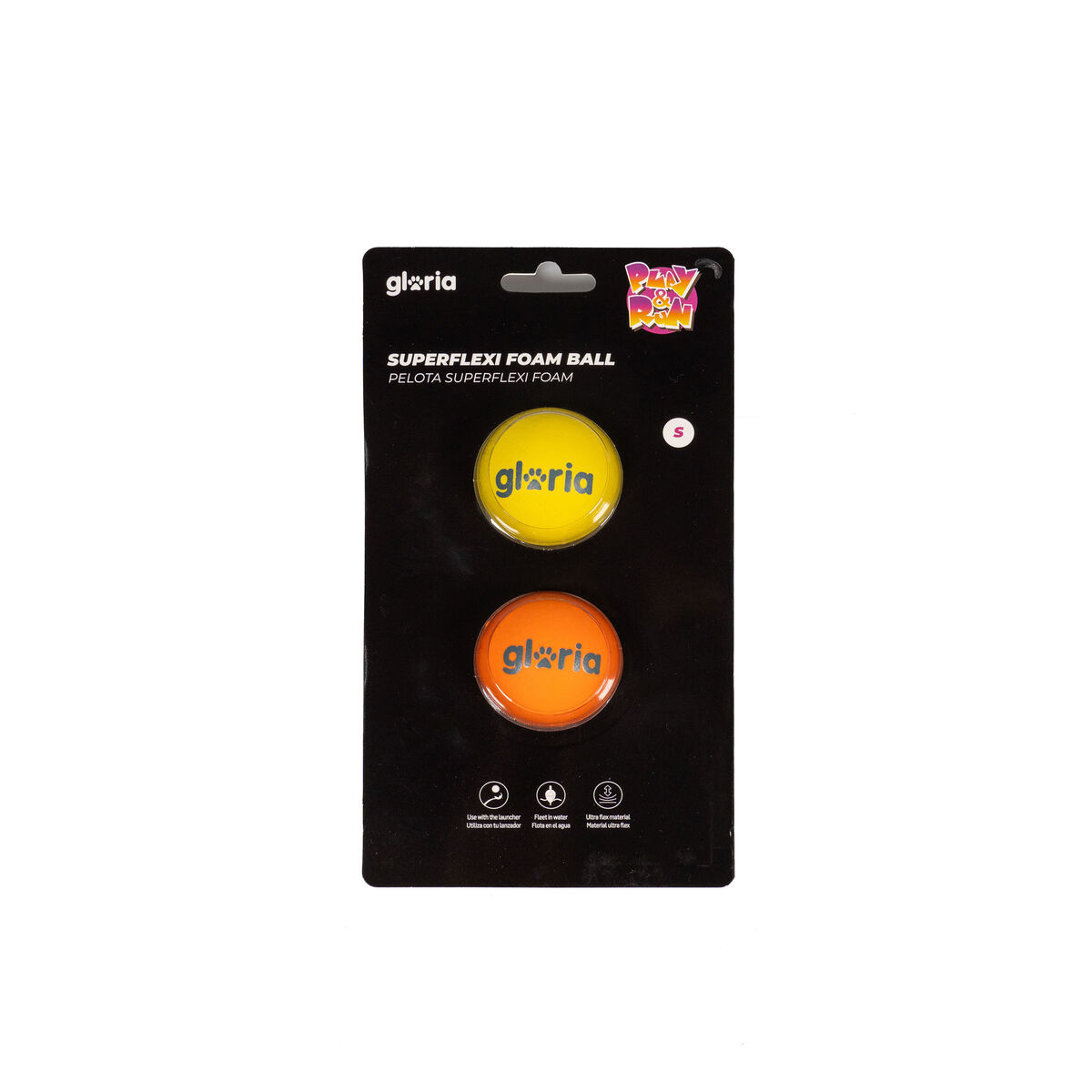 Pet Ball Gloria PLAY AND RUN Yellow Foam TPR S 4,5 cm 2 Units Pet Ball Gloria PLAY AND RUN Yellow Foam TPR S 4,5 cm 2 Units