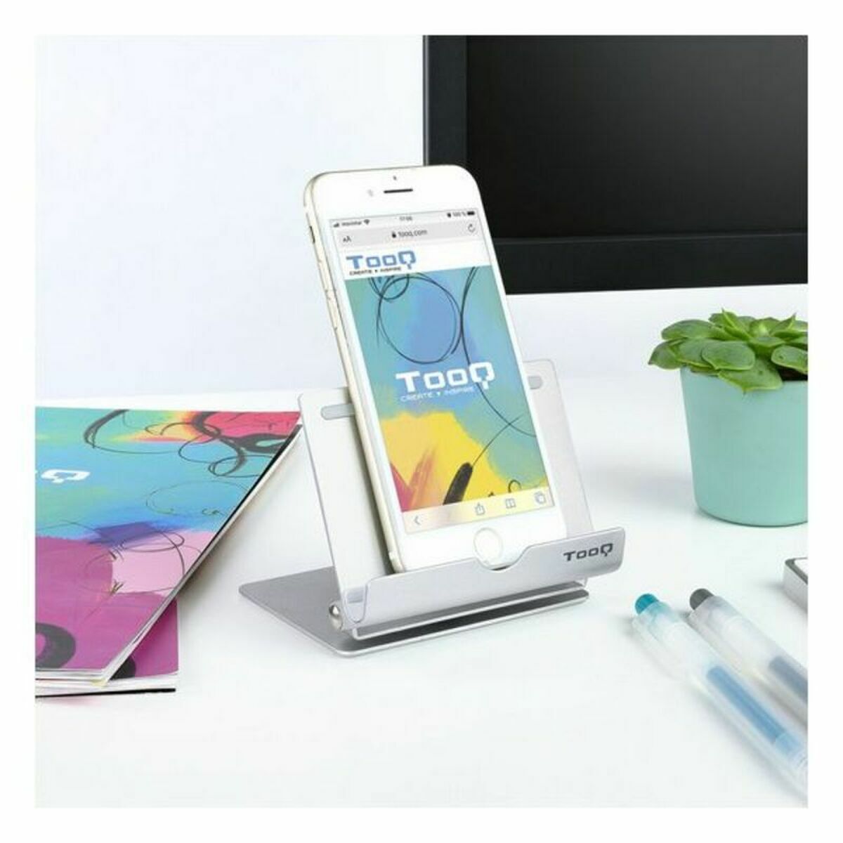 Mobile or tablet support TooQ PH0002-S 90 360 Silver
