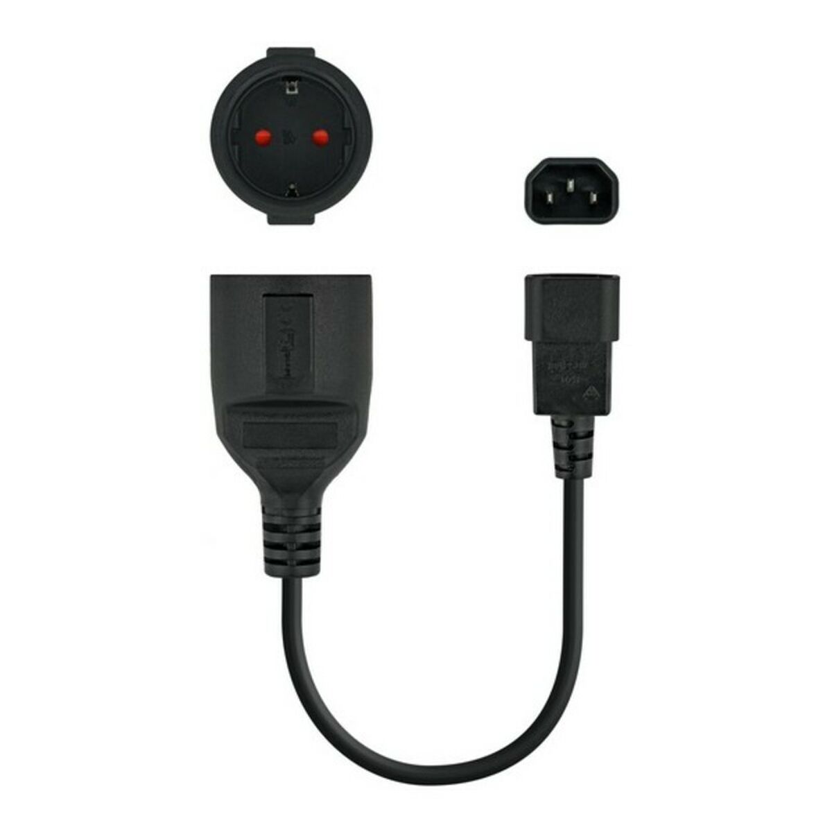C14 to Schuko Power Cord NANOCABLE 10.22.0901