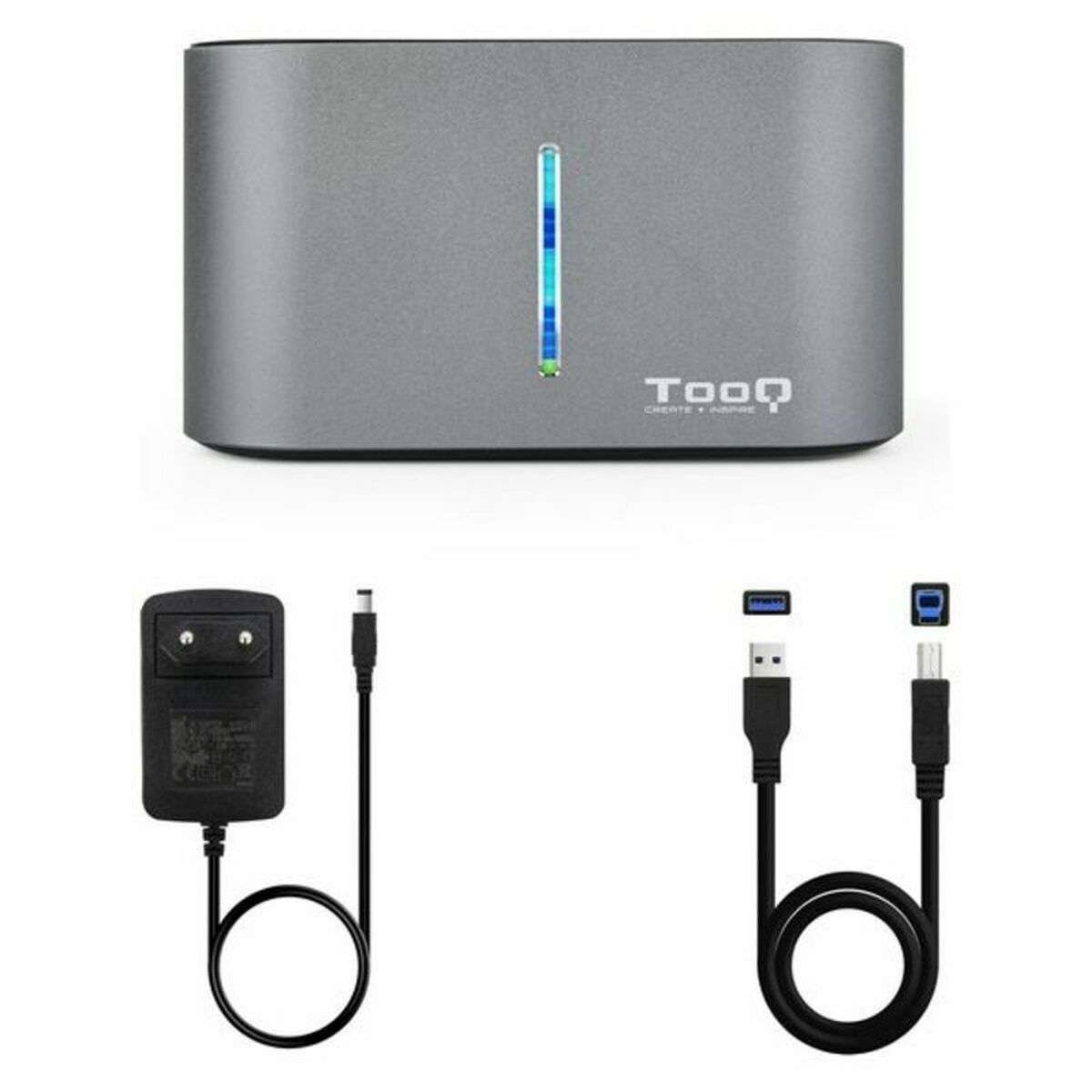 Dual Dock Station TooQ TQDS-805G 2.5″-3.5″ HDD/SSD SATA USB 3.0