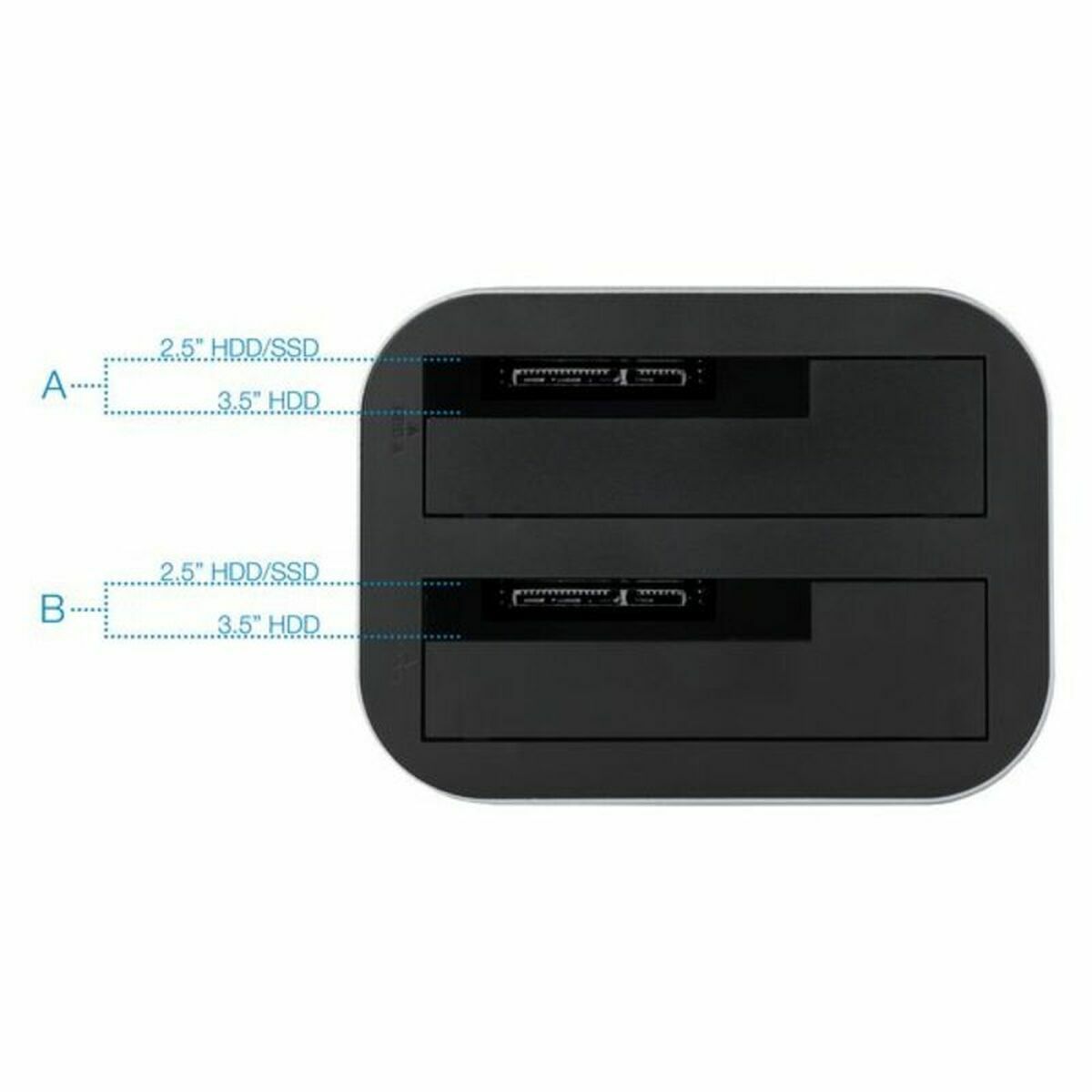 Dual Dock Station TooQ TQDS-805G 2.5″-3.5″ HDD/SSD SATA USB 3.0