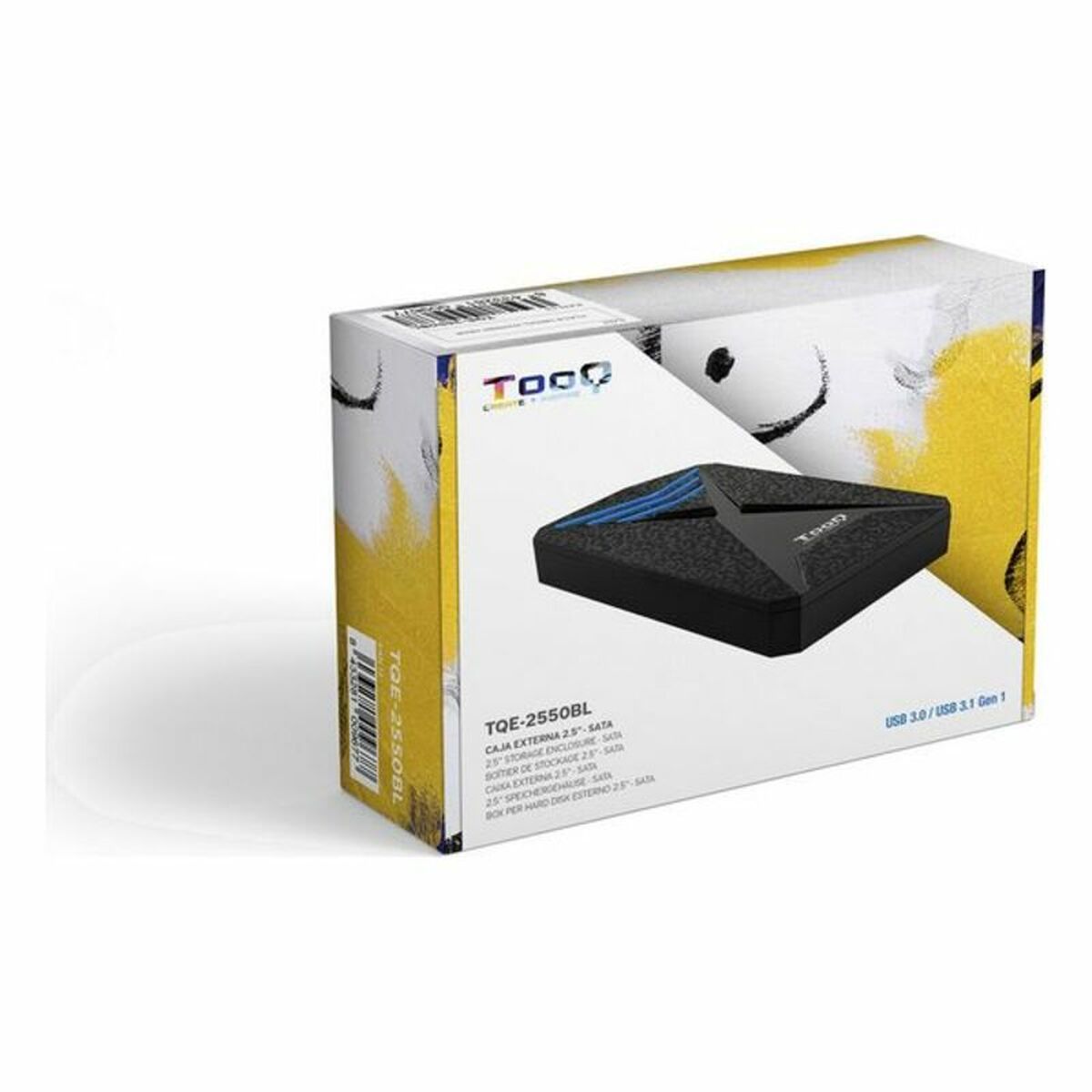 Housing for Hard Disk TooQ TQE-2550BL 2,5″ USB 3.0 Blue Black 2,5″