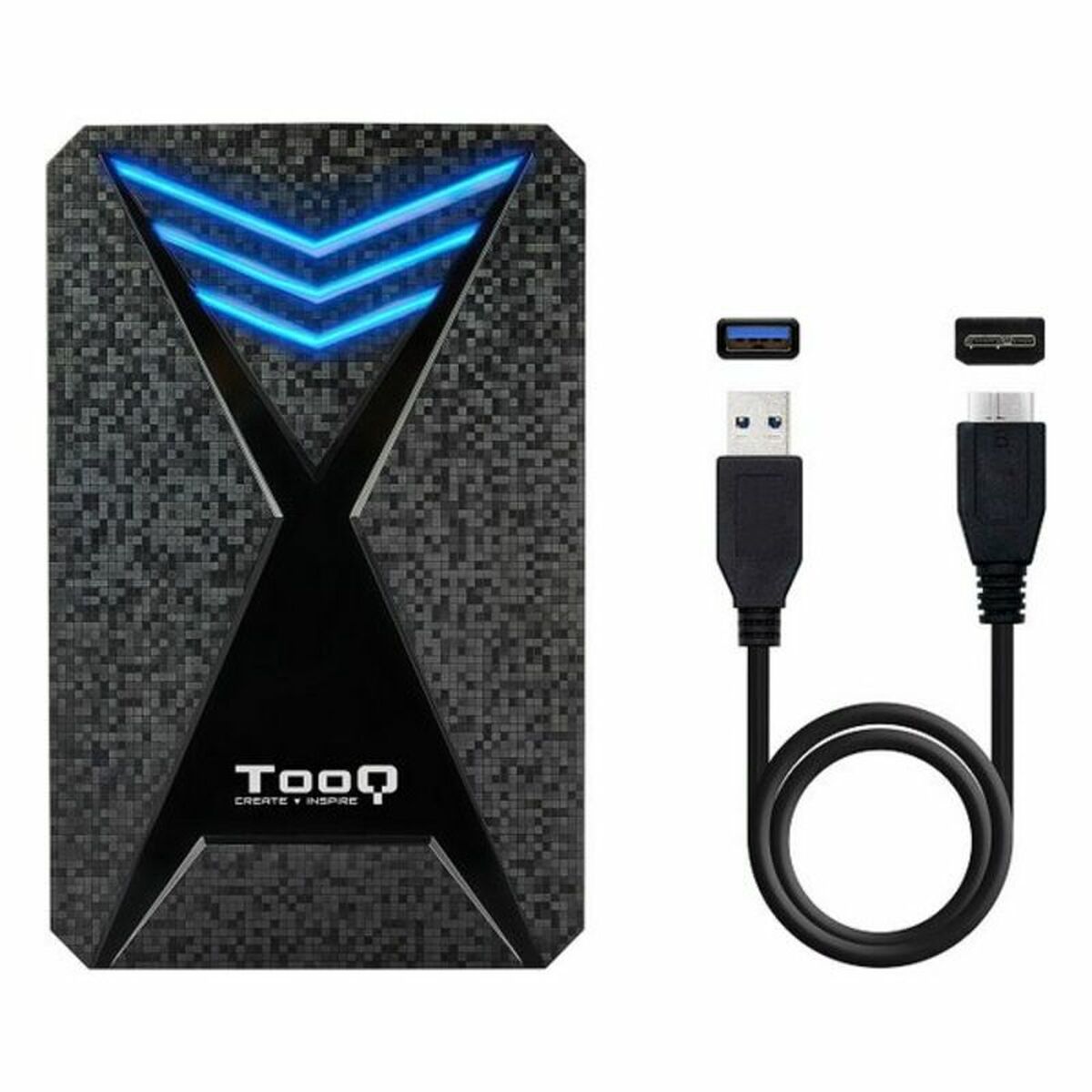 Housing for Hard Disk TooQ TQE-2550BL 2,5″ USB 3.0 Blue Black 2,5″