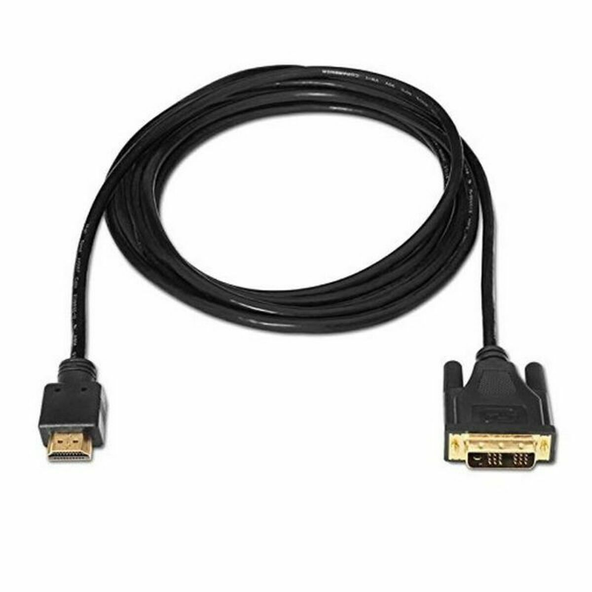 HDMI to DVI Cable NANOCABLE 10.15.0502 1,8 m Black 1,8 m HDMI to DVI Cable NANOCABLE 10.15.0502 1,8 m Black 1,8 m