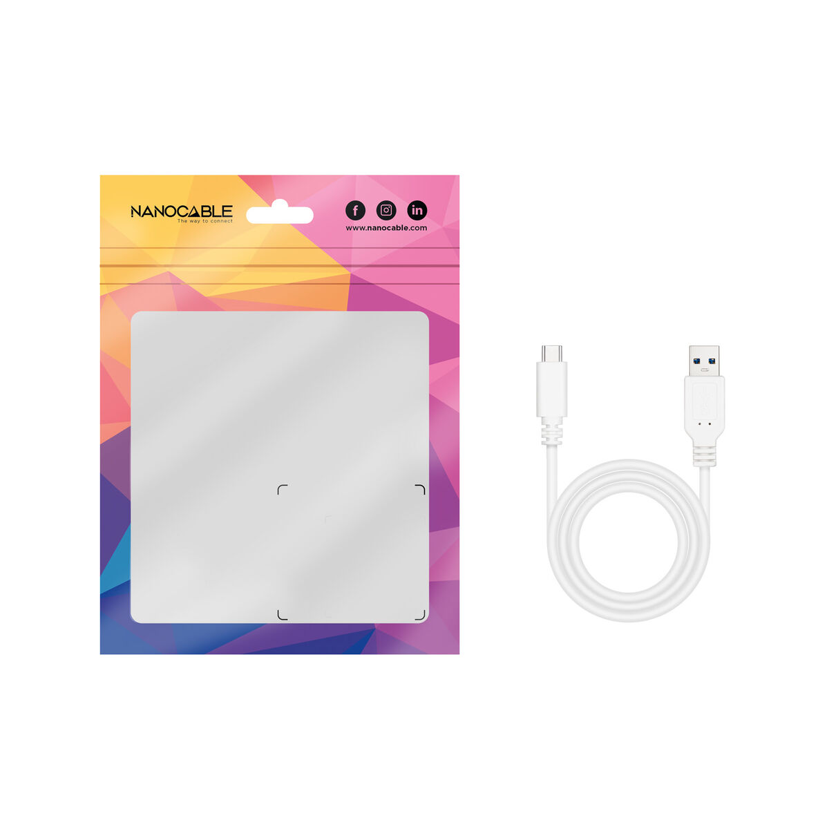 USB-C Cable NANOCABLE 10.01.4001-L150-W White 1,5 m
