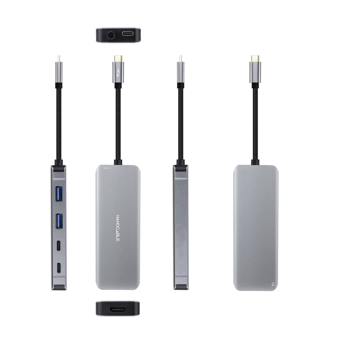 USB Hub NANOCABLE 10.16.1006 Grey (1 Unit)