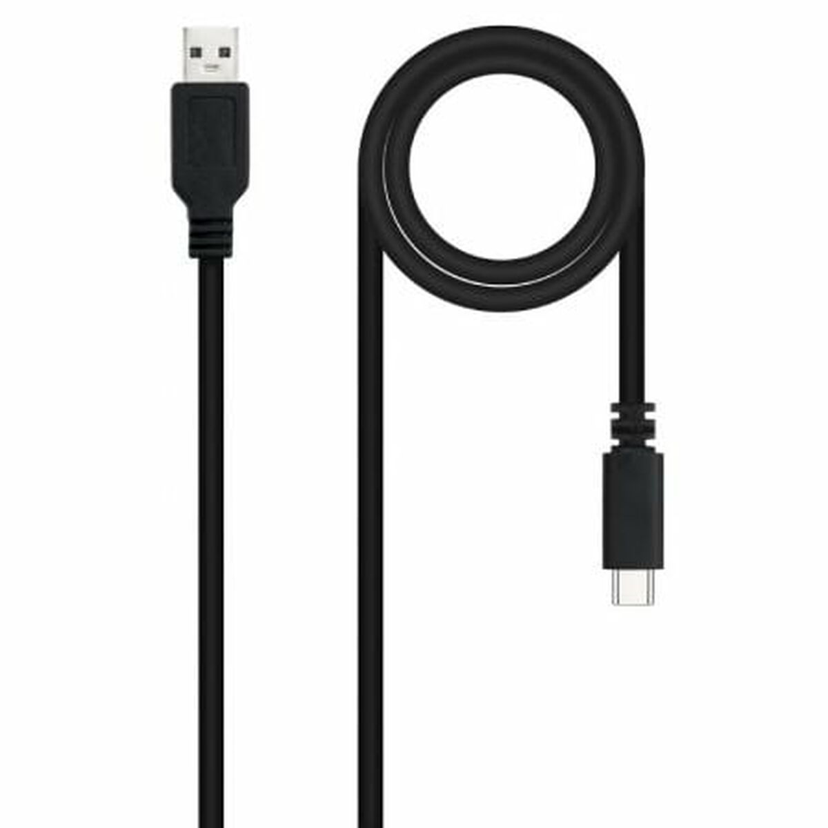USB Cable NANOCABLE 10.01.2101-L150 Black 1,5 m USB Cable NANOCABLE 10.01.2101-L150 Black 1,5 m