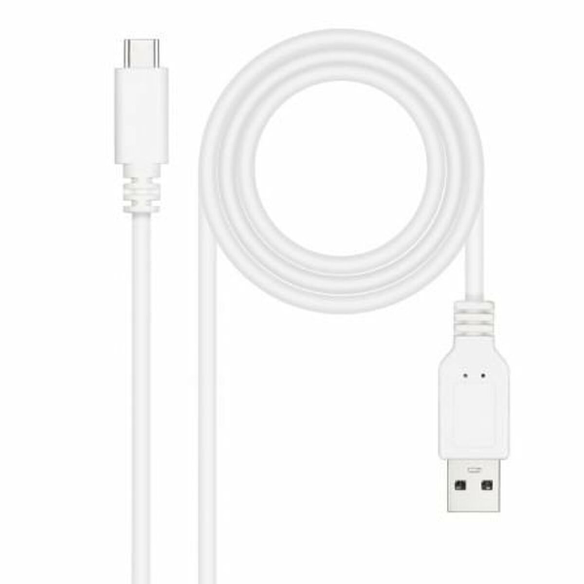 USB Cable NANOCABLE 10.01.2102-W 2 m White USB Cable NANOCABLE 10.01.2102-W 2 m White
