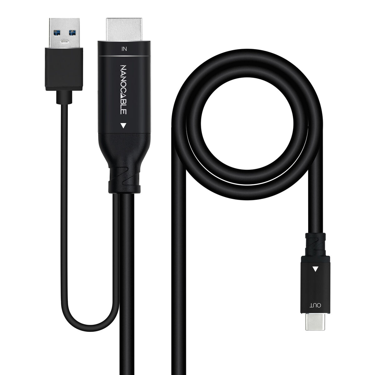 USB-C to HDMI Cable NANOCABLE Black 1,8 m