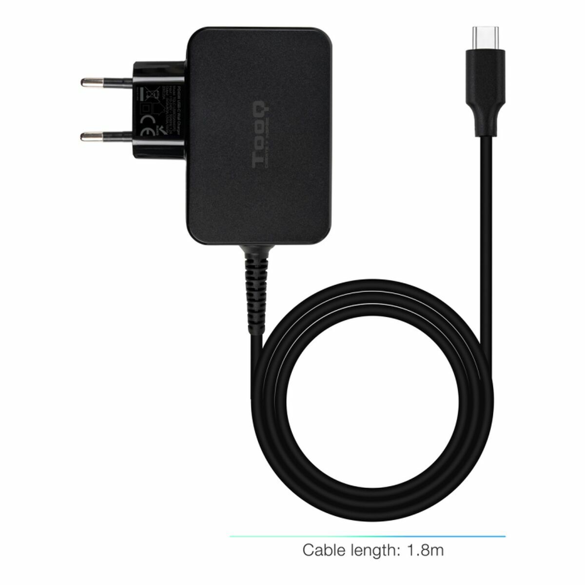 Wall Charger TooQ TQLC-USBCGAN45PD Black 45 W