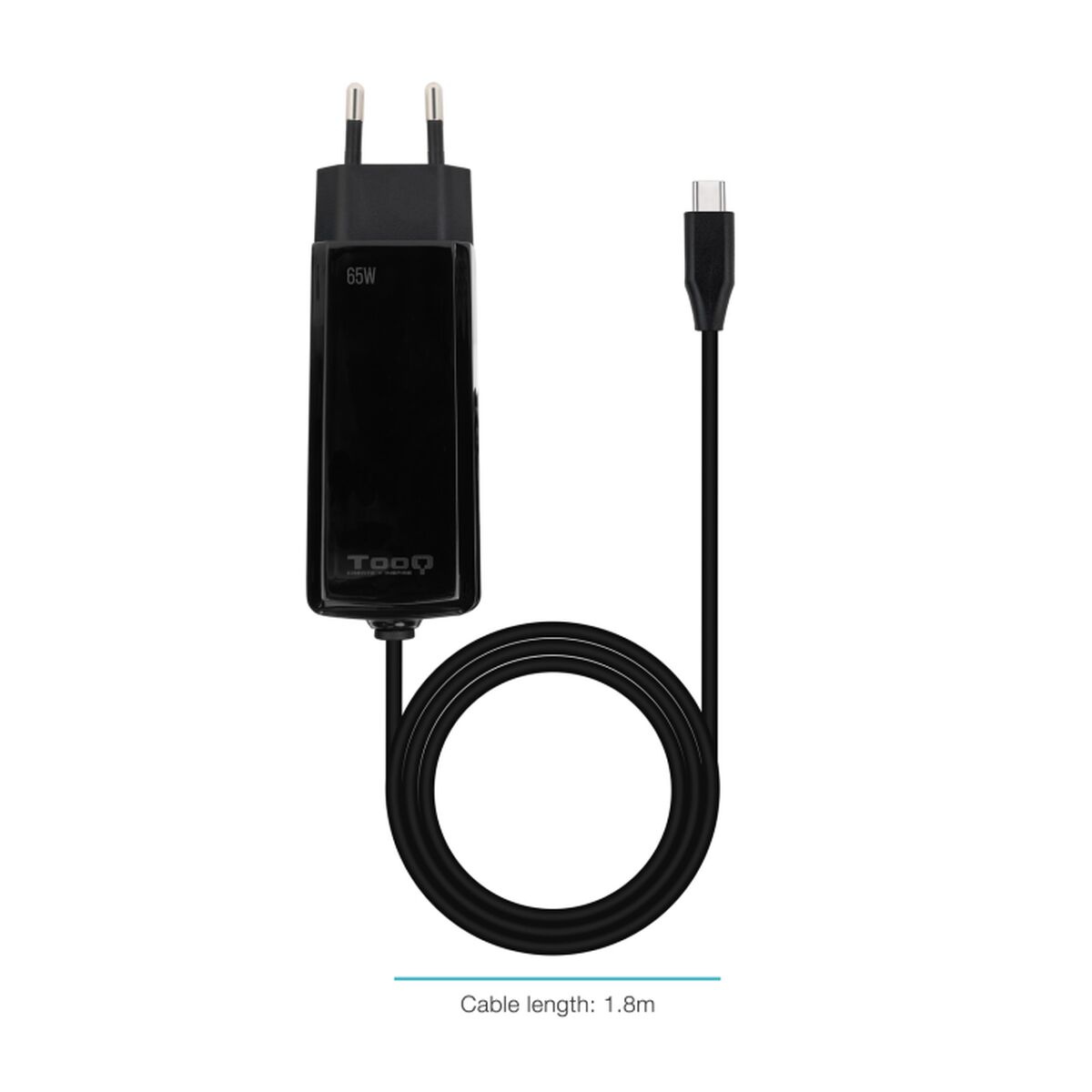 Wall Charger TooQ TQLC-USBCGAN65PD-C Black 65 W