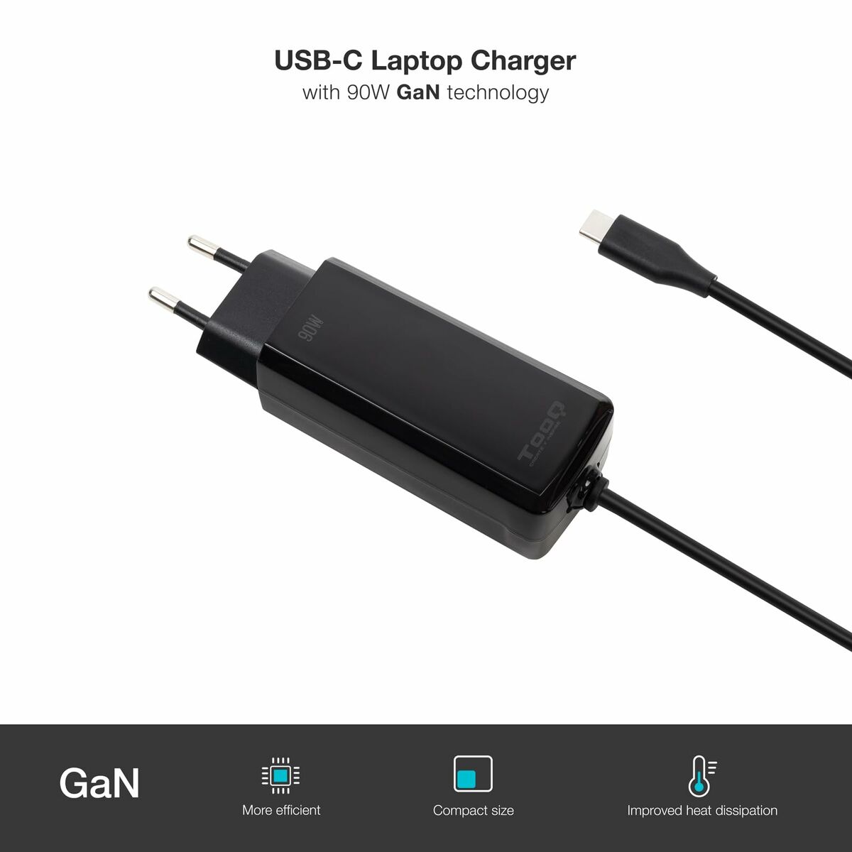Laptop Charger TooQ TQLC-USBCGAN90PD-C