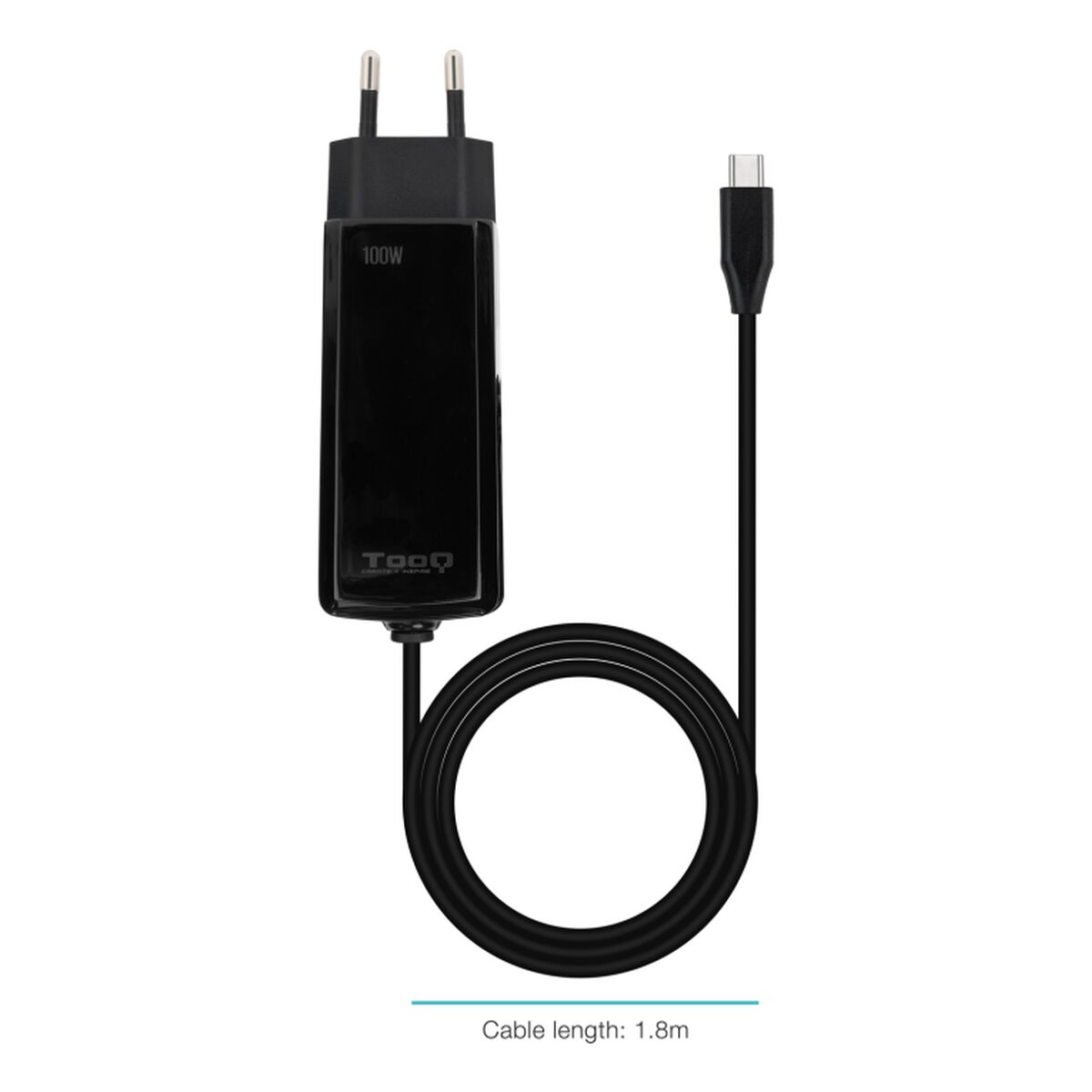 Wall Charger TooQ TQLC-USBCGAN100PD-C Black 100 W