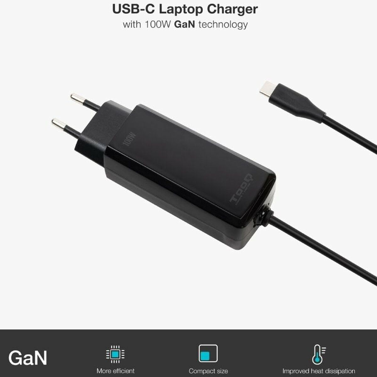 Laptop Charger TooQ TQLC-USBCGAN100PD-C 100 W