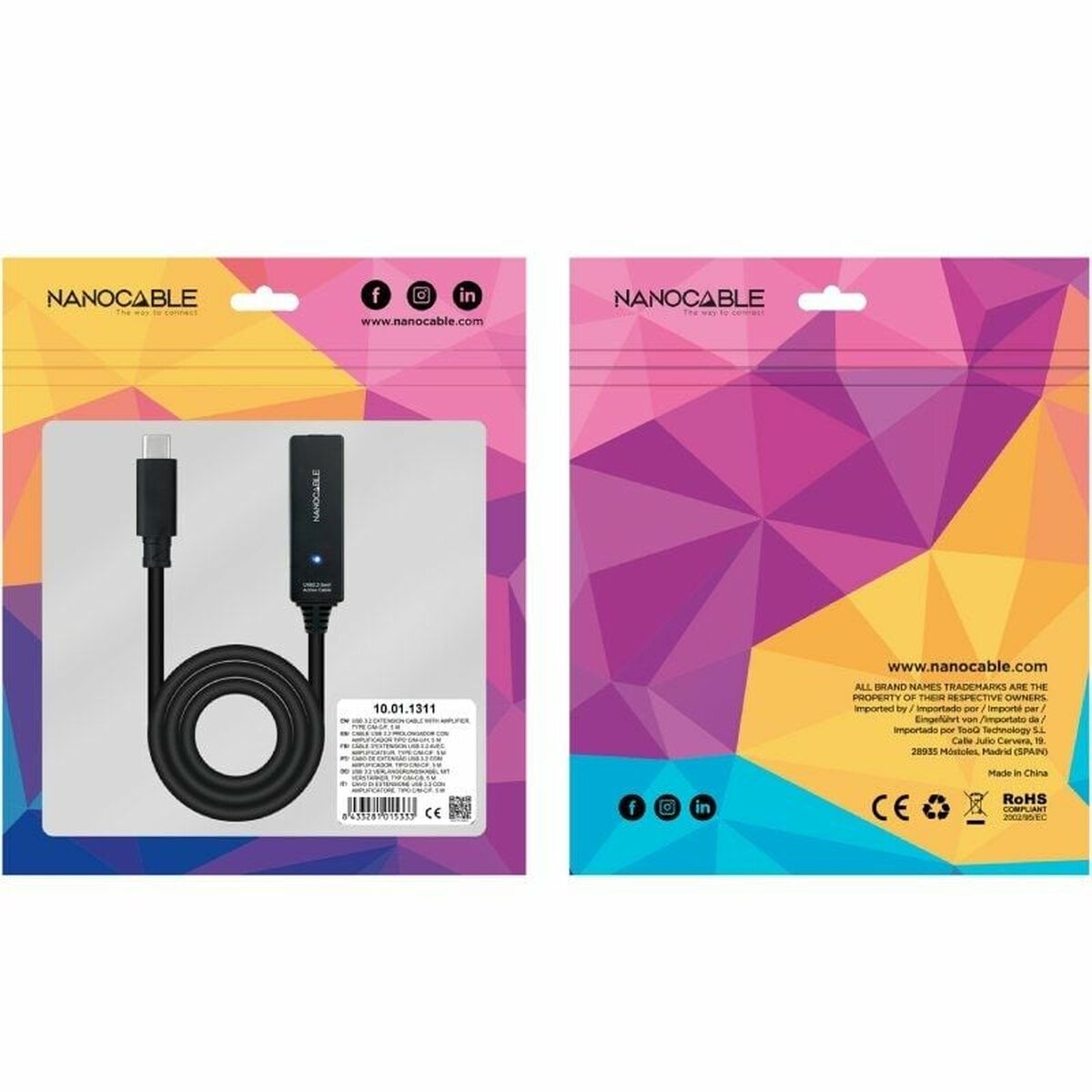 USB Cable NANOCABLE 10.01.1311