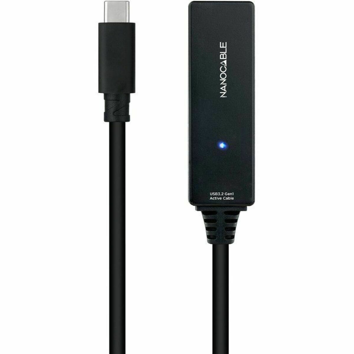 USB Cable NANOCABLE USB 3.2 amplif. C/M-C/H 5m Black 5 m