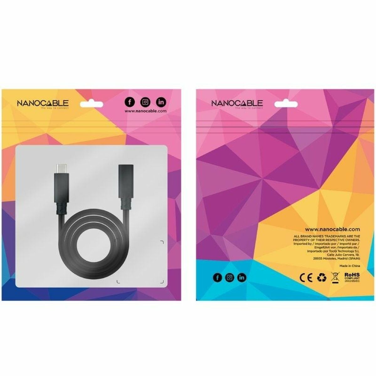 USB Cable NANOCABLE 10.01.4500