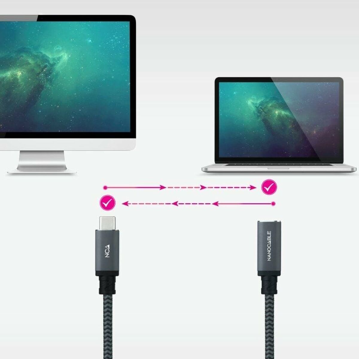 USB Cable NANOCABLE 10.01.4500-COMB