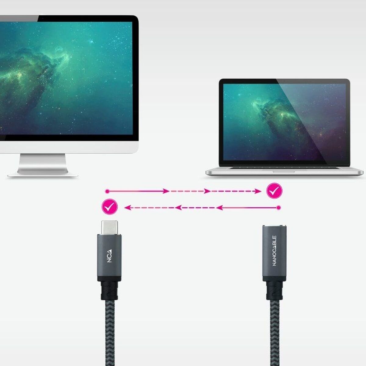 USB Cable NANOCABLE 10.01.4501-L150-COMB